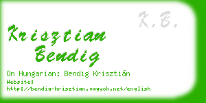 krisztian bendig business card