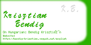 krisztian bendig business card